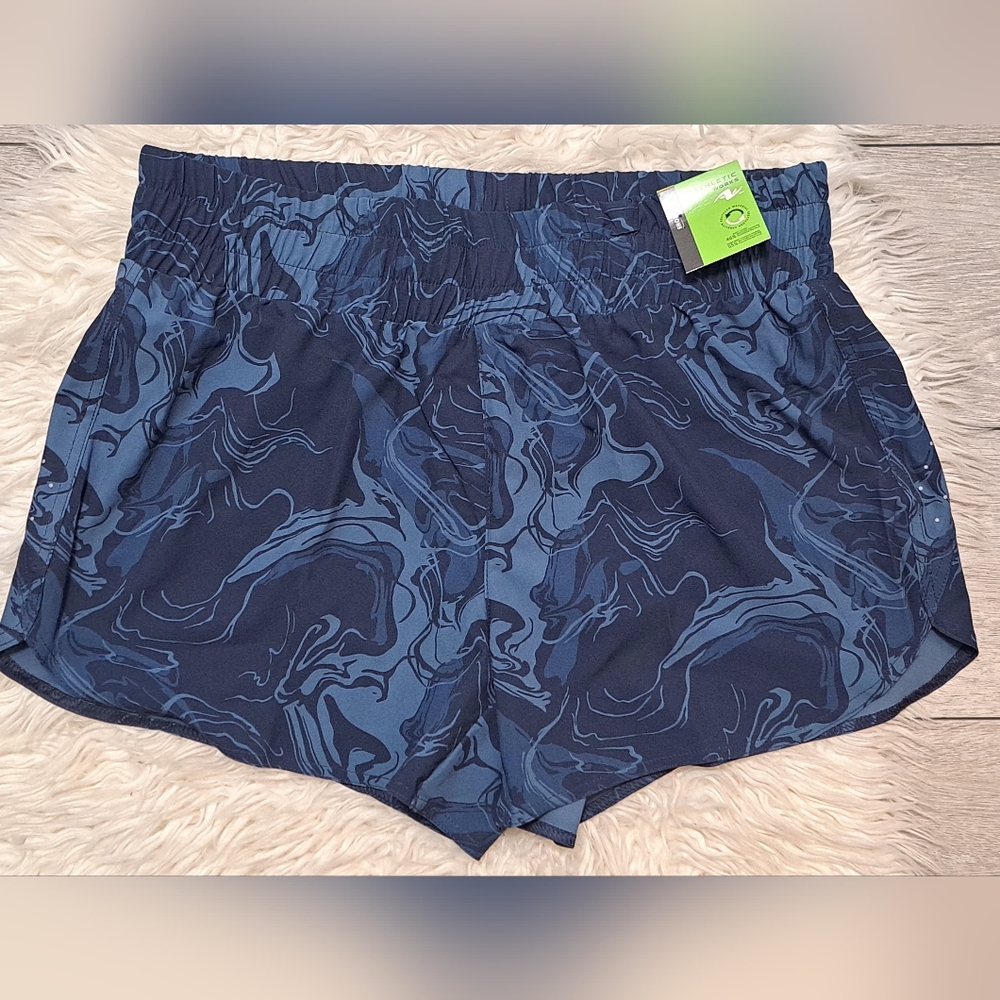 Brand New Athletic Works Blue Patterned Women's Shorts